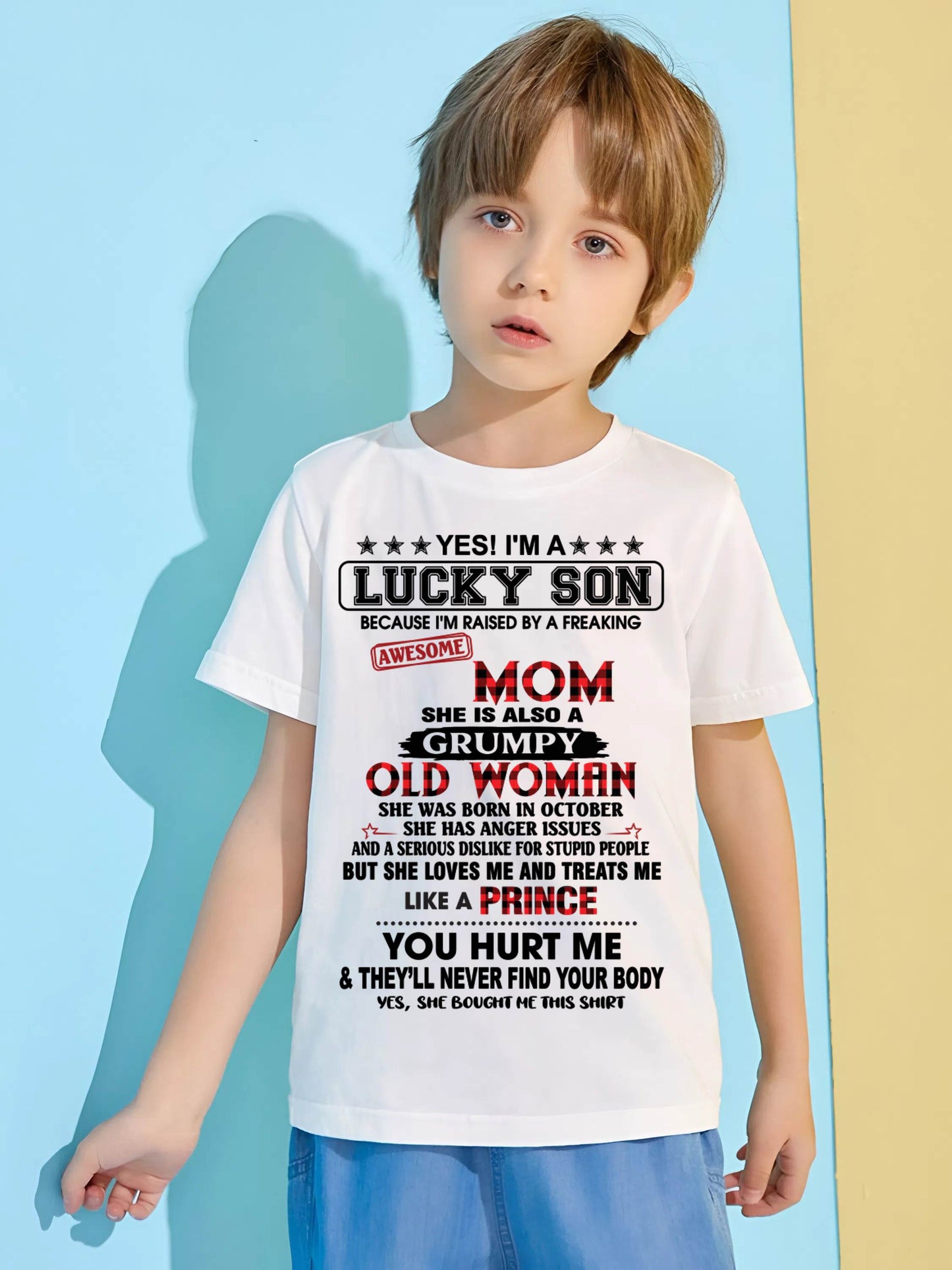OCTOBER - LUCKY SON – PROUD TO BE RAISED BY AN AWESOME MOM - FROM MOM - TLEE10 (SKU2603-106-10)
