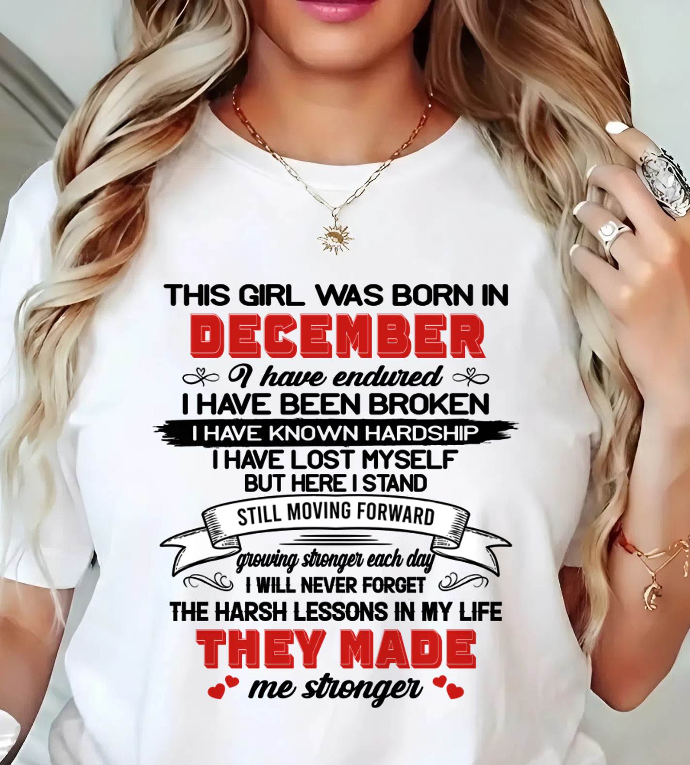 DECEMBER - EVERY HARD LESSON MADE ME STRONGER - FOR WOMEN - TLEE12 (SKU2602-22-12)