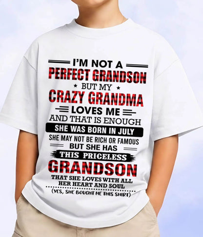 JULY - NOT PERFECT, JUST GRANDMA’S FAVORITE GRANDSON - FROM GRANDMA - TLEE07 (SKU2606-362-07)