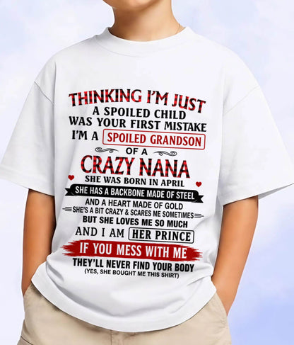 APRIL - NANA LOVES HER GRANDSON SHIRT - FROM GRANDMA - TLEE04 (SKU2608-28-04)