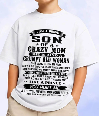 MAY - PROUD SON OF A FREAKIN' AWESOME MOM - FROM MOM - TLEE05 (SKU2607-60-05)