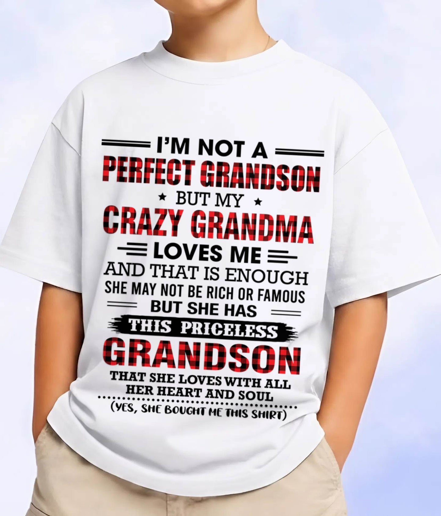 NOT PERFECT, JUST GRANDMA’S FAVORITE GRANDSON - FROM GRANDMA - TLEE00 (SKU2606-362-00)