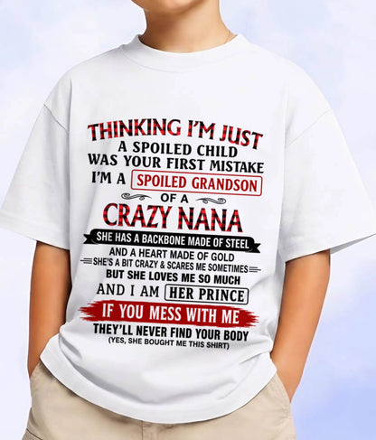 NANA LOVES HER GRANDSON SHIRT - FROM GRANDMA - TLEE00 (SKU2608-28-00)
