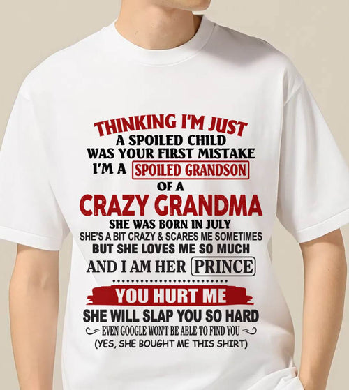 JULY - GRANDMA’S BOY – LOVED, SPOILED & PROTECTED - FROM GRANDMA - TLEE07 (SKU2602-128-07)