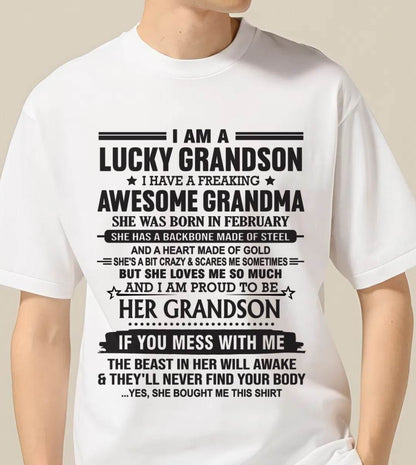 FEBRUARY - GRANDSON OF A STRONG & LOVING GRANDMA - FROM GRANDMA - TLEE02 (SKU11-154-02)