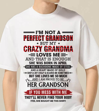 APRIL - I’M NOT PERFECT, BUT MY CRAZY GRANDMA LOVES ME - FROM GRANDMA - TLEE04 (SKU26T-01131-04)