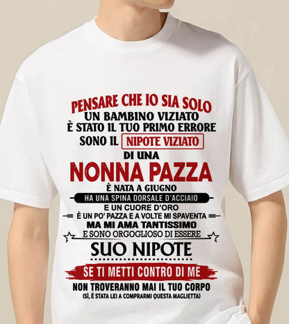 NONNA PAZZA NATA A GIUGNO – NIPOTE VIZIATO – DALLA NONNA - TLEE06 (SKU2605-334-06)