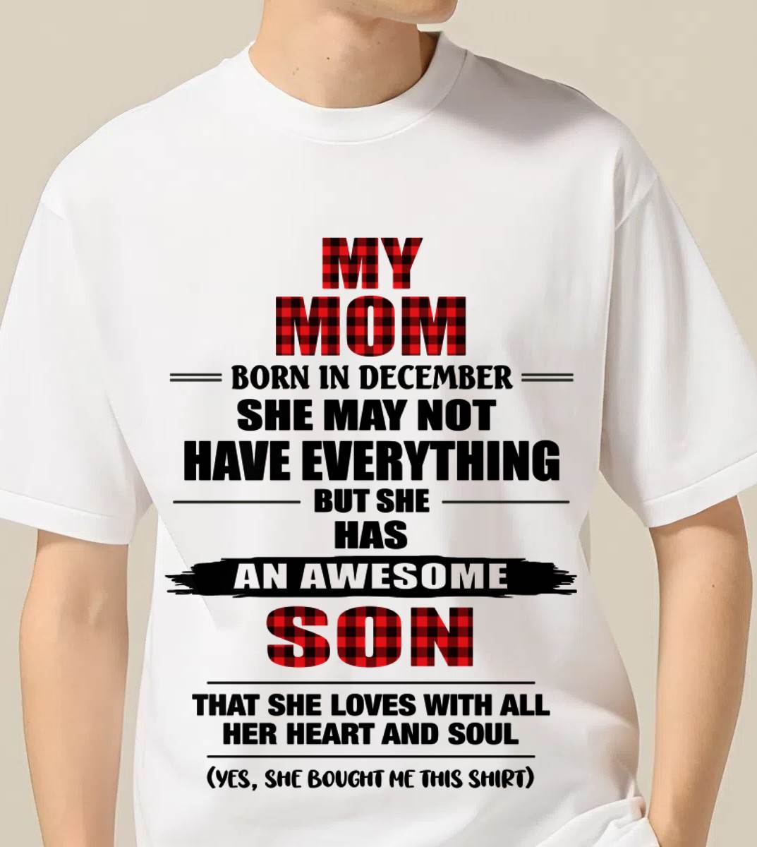 DECEMBER - A MOTHER'S LOVE, A SON'S PRIDE - FROM MOM - TLEE12 (SKU2606-149-12)