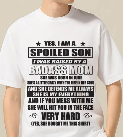JUNE MOM — MY MOM RAISED ME WITH LOVE AND ATTITUDE - FROM MOM - TLEE06 (SKU2605-282-06)