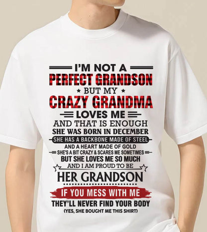 DECEMBER - I’M NOT PERFECT, BUT MY CRAZY GRANDMA LOVES ME - FROM GRANDMA - TLEE12 (SKU26T-01131-12)