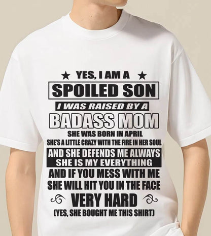 APRIL MOM — MY MOM RAISED ME WITH LOVE AND ATTITUDE - FROM MOM - TLEE04 (SKU2605-282-04)