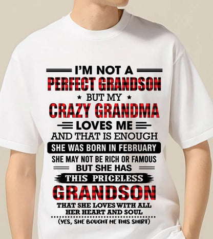 FEBRUARY - NOT PERFECT, JUST GRANDMA’S FAVORITE GRANDSON - FROM GRANDMA - TLEE02 (SKU2606-362-02)