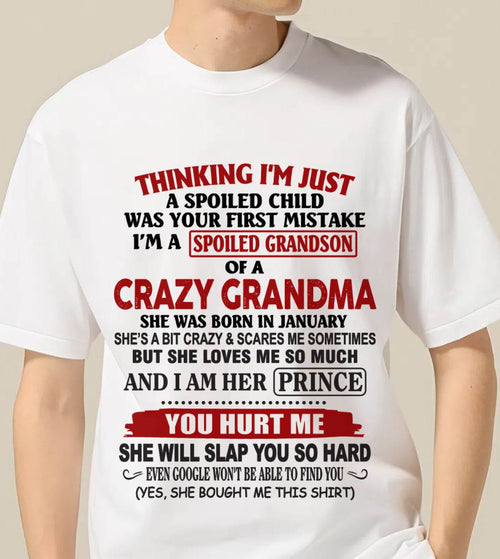 JANUARY - GRANDMA’S BOY – LOVED, SPOILED & PROTECTED - FROM GRANDMA - TLEE01 (SKU2602-128-01)