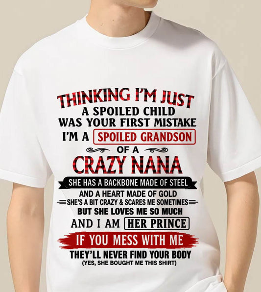 NANA LOVES HER GRANDSON SHIRT - FROM GRANDMA - TLEE00 (SKU2608-28-00)