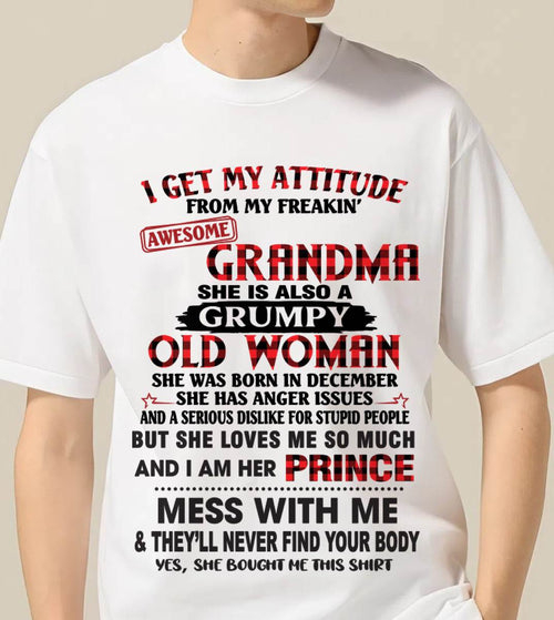 DECEMBER - I GET MY ATTITUDE FROM MY FREAKIN’ AWESOME GRANDMA - FROM GRANDMA - TLEE12 (SKU2603-157-12)