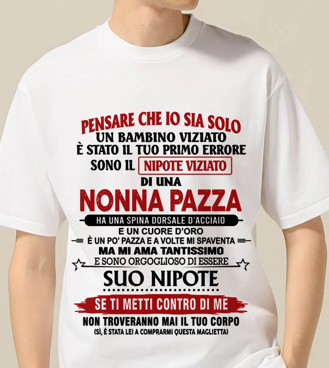 NONNA PAZZA – NIPOTE VIZIATO - DALLA NONNA - TLEE00 (SKU2605-334-00)