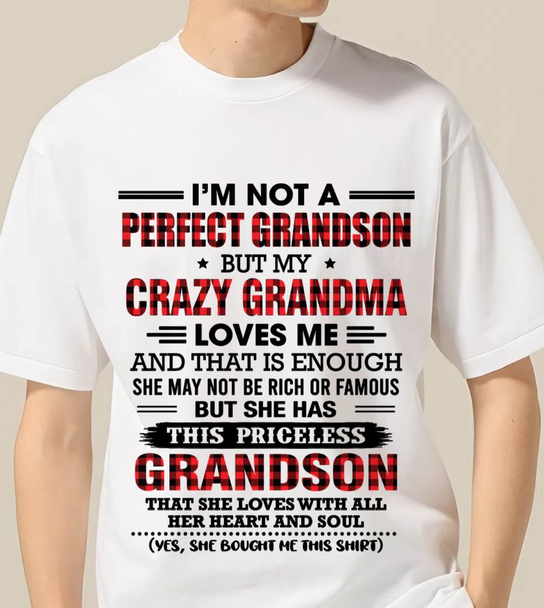 NOT PERFECT, JUST GRANDMA’S FAVORITE GRANDSON - FROM GRANDMA - TLEE00 (SKU2606-362-00)