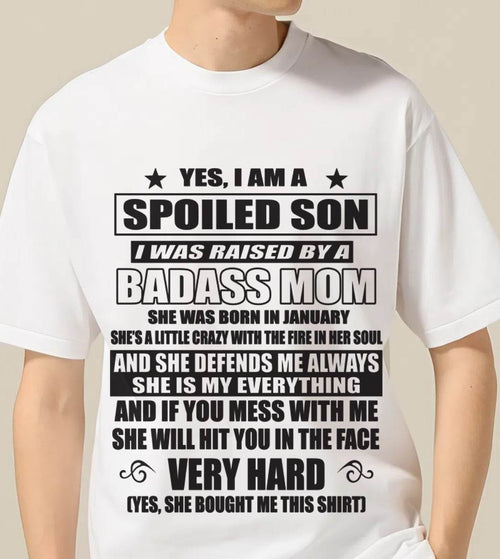 JANUARY MOM — MY MOM RAISED ME WITH LOVE AND ATTITUDE - FROM MOM - TLEE01 (SKU2605-282-01)