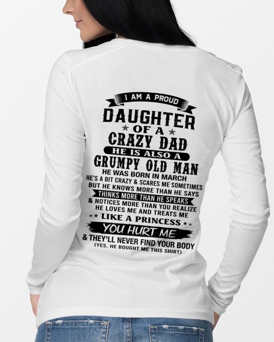 MARCH - FUNNY DAD AND DAUGHTER SHIRT - FROM DAD - TLEE03 (SKU2606-394-03)
