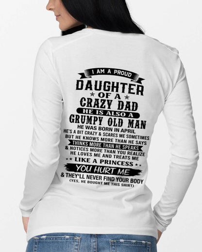 APRIL - FUNNY DAD AND DAUGHTER SHIRT - FROM DAD - TLEE04 (SKU2606-394-04)