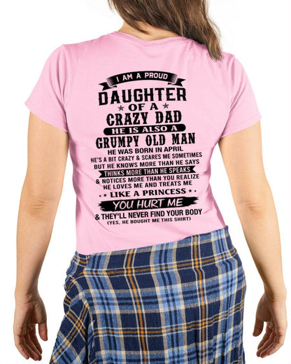 APRIL - FUNNY DAD AND DAUGHTER SHIRT - FROM DAD - TLEE04 (SKU2606-394-04)