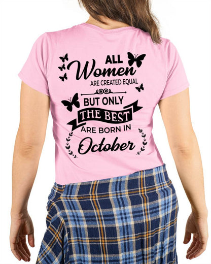 OCTOBER – FUNNY WOMEN’S SHIRT, BEST GIRLS BORN THIS MONTH - FOR WOMEN - TLEE10 (SKU2604-168-10)