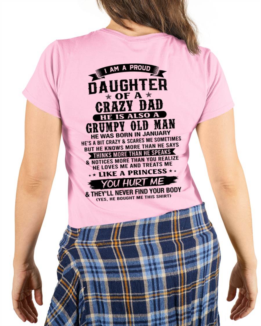 JANUARY - FUNNY DAD AND DAUGHTER SHIRT - FROM DAD - TLEE01 (SKU2606-394-01)