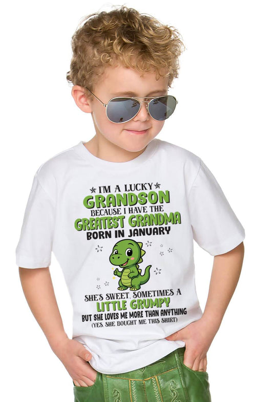 JANUARY - I'M A LUCKY GRANDSON BECAUSE I HAVE THE GREATEST GRANDMA - FROM GRANDMA - TLEE01 (SKU09-86-01)