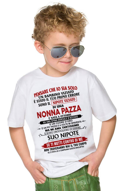 NONNA PAZZA NATA A OTTOBRE – NIPOTE VIZIATO – DALLA NONNA - TLEE10 (SKU2605-334-10)