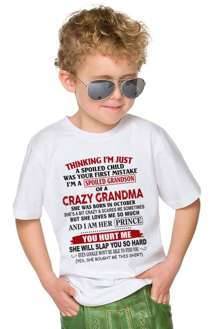 OCTOBER - GRANDMA’S BOY – LOVED, SPOILED & PROTECTED - FROM GRANDMA - TLEE10 (SKU2602-128-10)