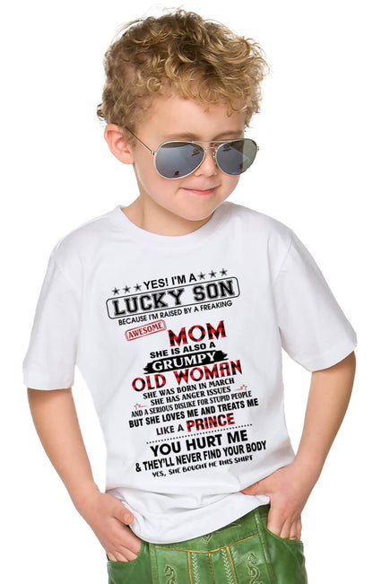 MARCH - LUCKY SON – PROUD TO BE RAISED BY AN AWESOME MOM - FROM MOM - TLEE03 (SKU2603-106-03)