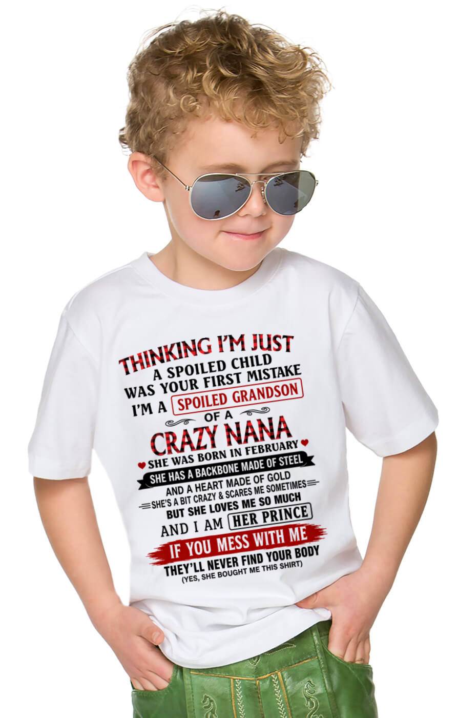 FEBRUARY - NANA LOVES HER GRANDSON SHIRT - FROM GRANDMA - TLEE02 (SKU2608-28-02)
