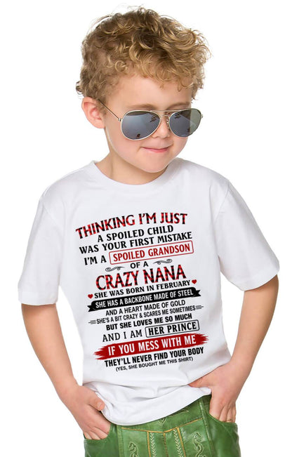 FEBRUARY - NANA LOVES HER GRANDSON SHIRT - FROM GRANDMA - TLEE02 (SKU2608-28-02)