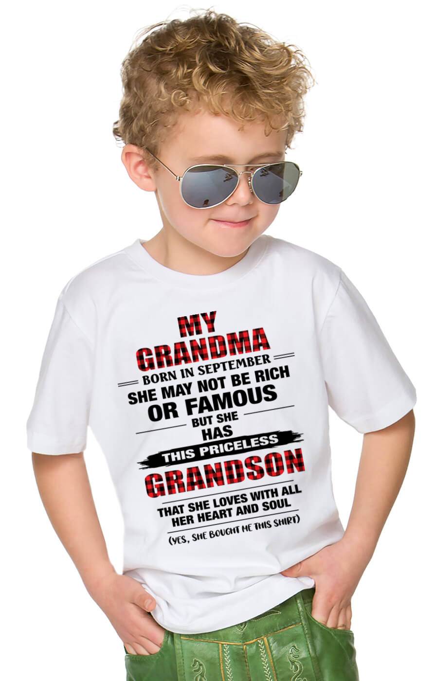 SEPTEMBER GRANDMA LOVES ME – PRICELESS GRANDSON GIFT- FROM GRANDMA - TLEE09 (SKU2604-260-09)