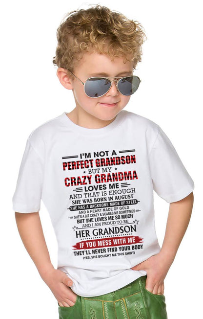AUGUST - I’M NOT PERFECT, BUT MY CRAZY GRANDMA LOVES ME - FROM GRANDMA - TLEE08 (SKU26T-01131-08)