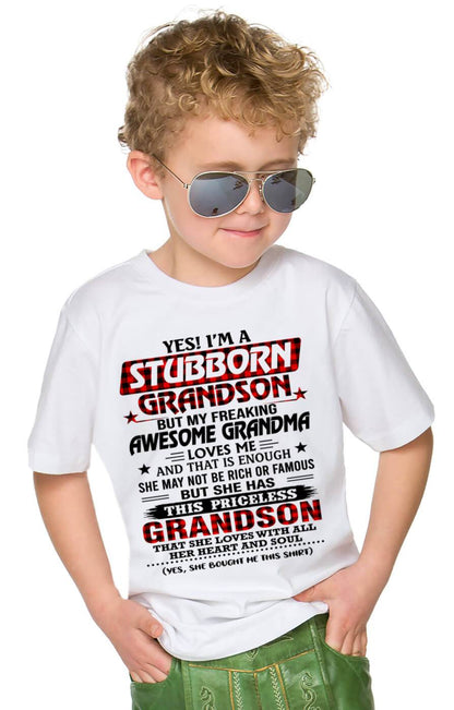 STUBBORN GRANDSON GRANDMA SHIRT - FROM GRANDMA - TLEE00 (SKU2608-86-00)