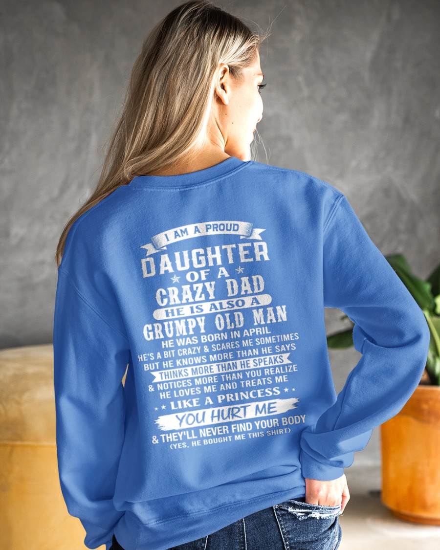 APRIL - PROUD DAUGHTER OF A CRAZY DAD - FROM DAD - TLEE04 (SKU2606-70-04)