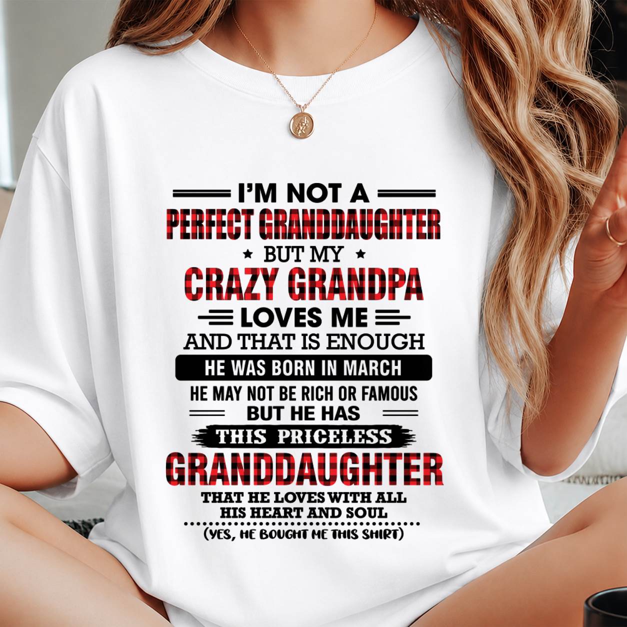 MARCH - PRICELESS GRANDDAUGHTER - FROM GRANDPA - TLEE03 (SKU2608-446-03)