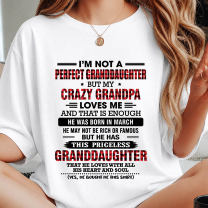 MARCH - PRICELESS GRANDDAUGHTER - FROM GRANDPA - TLEE03 (SKU2608-446-03)