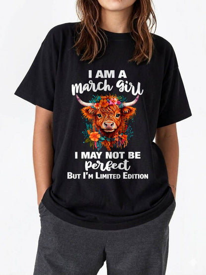 MARCH GIRL ONE OF A KIND TEE - FOR WOMEN - TLEE03 (SKU2607-296-03)