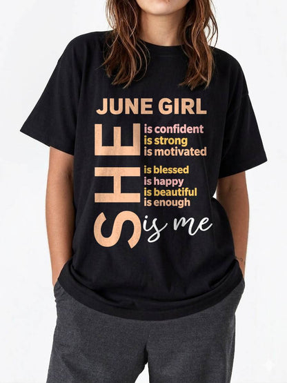JUNE GIRL - SELF LOVE TYPOGRAPHY - FOR WOMEN - TLEE06 (SKU2606-255-06)