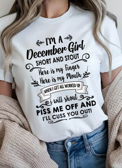 DECEMBER GIRL - WITH AN ATTITUDE YOU SHOULDN’T TEST - FOR WOMEN - TLEE12 (SKU2602-61-12)