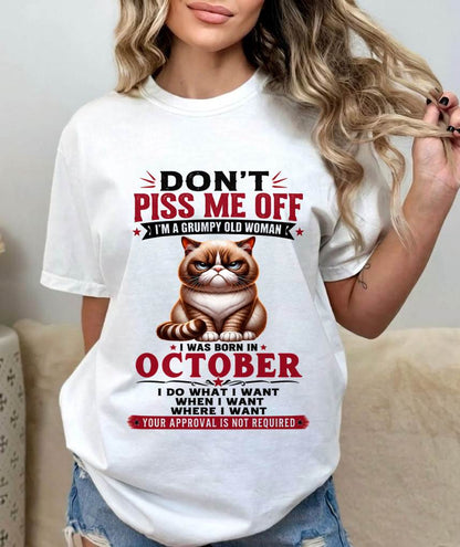 OCTOBER – ZERO PATIENCE FUNNY CAT - FOR WOMEN - TLEE10 (SKU2608-291-10)