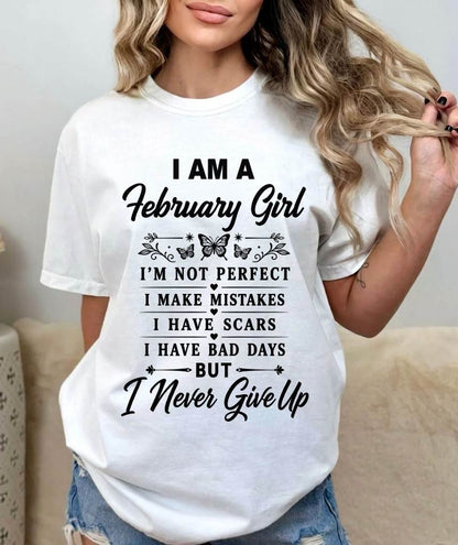 FEBRUARY GIRL NEVER GIVE UP - FOR WOMEN - TLEE02 (SKU2606-378-02)