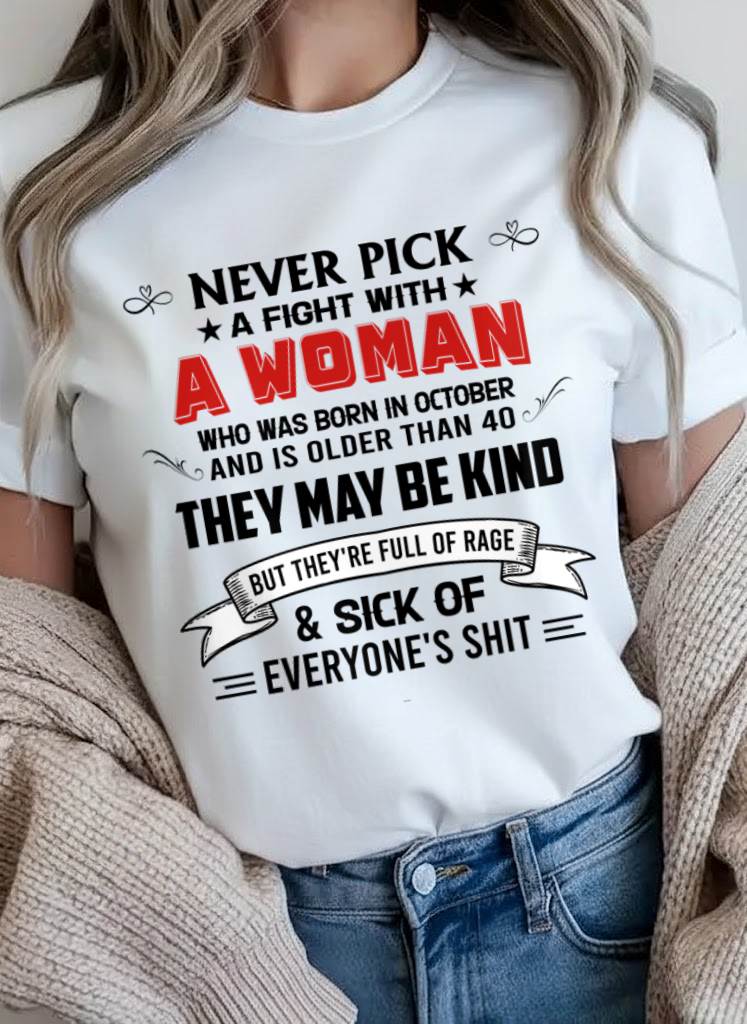 OCTOBER - I LOOK CALM, BUT I’M DONE EXPLAINING MYSELF - FOR WOMEN - TLEE10 (SKU26T-01304-10)
