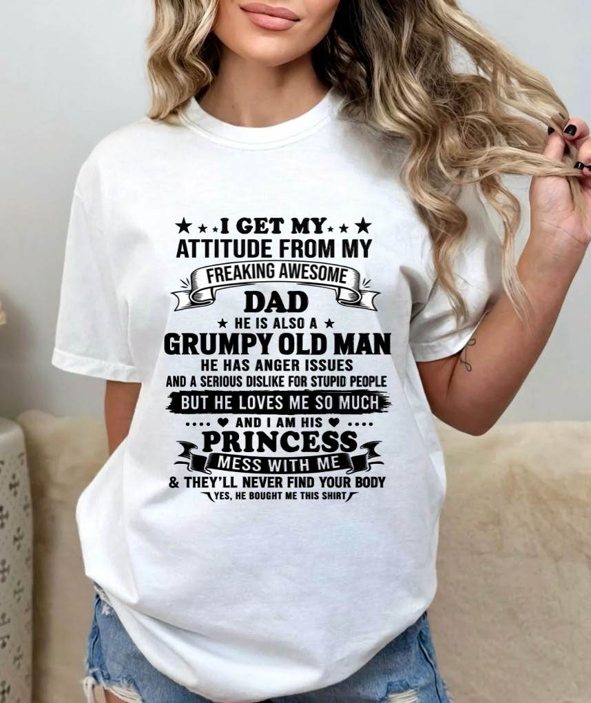 AWESOME DAD PRINCESS SHIRT - FROM DAD - TLEE00 (SKU2607-352-00)
