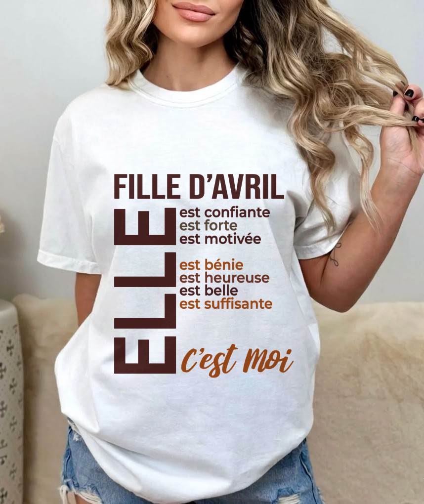 JE SUIS UNE FILLE D’AVRIL - fma TLEE04 (SKU2605-192-04)