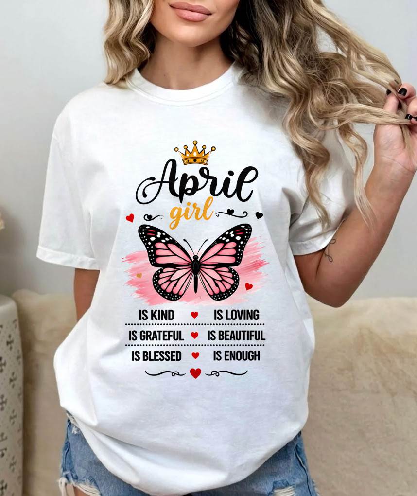 APRIL GIRL BUTTERFLY SHIRT - FOR WOMEN - TLEE04 (SKU2608-593-04)