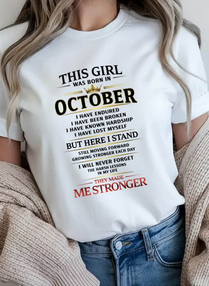 OCTOBER - THE LESSONS HURT, BUT THEY MADE ME STRONGER - FOR WOMEN - TLEE10 (SKU2602-217-10)