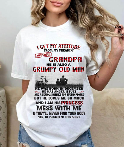 DECEMBER GRANDPA - GRUMPY • AWESOME • PROTECTIVE - FROM GRANDPA - TLEE12 (SKU2605-176-12)
